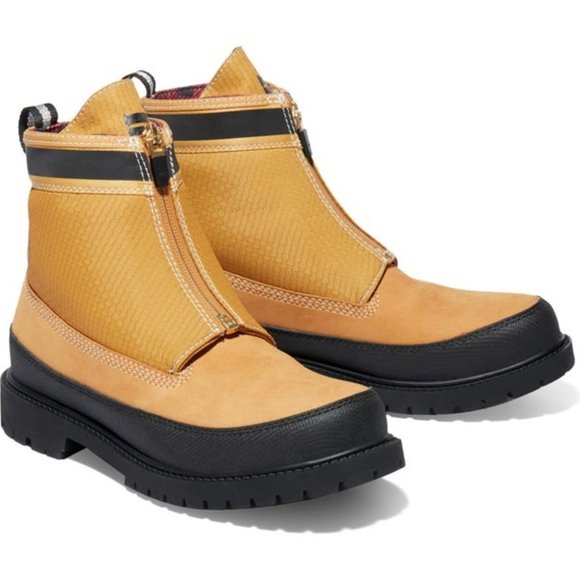 Timberland Heritage Front Zip Boots Leather Wheat Nubuck Booties Size 8 NEW - Picture 9 of 9